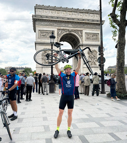 Bristol to Paris cyclist