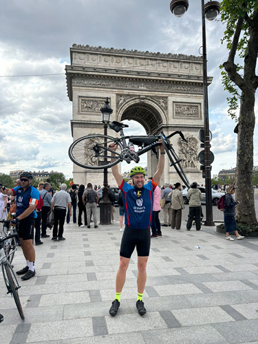 Bristol to Paris cyclist