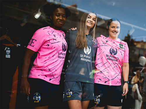 Bristol Rovers Women's FC unveils new away shirt in partnership with the  Hospice - St Peter's Hospice