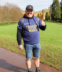 Darren takes part in The Rugby March in Mandy's memory